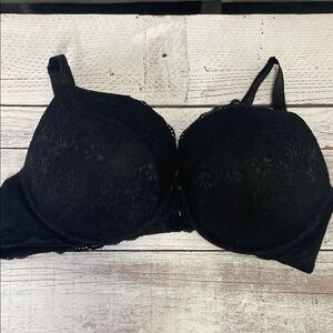 TORRID Women’s Black Lace XO Boost Ultra Plunge Bra Size 46D